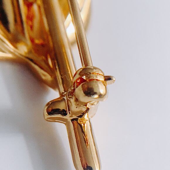 Vintage Swarovski Rose Pin Faceted Crystal 90s Y2K Small Rose Bud Floral Brooch - Picture 8 of 15